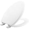 1200E4B Bemis Affinity(R) Elongated Plastic Toilet Seat Featuring Stay·Tite(R) Seat Fastening System(TM), Whisper·Close(R), Easy·Clean(R), Precision·Fit(R) and Super·Grip(R) Bumpers