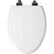 126MBSL Mayfair by Bemis Benton(R) Elongated Enameled Wood White Featuring Stay·Tite(R) Seat Fastening System(TM) and Whisper·Close(R) with Metal Matte Black Hinges