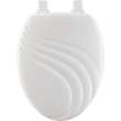 127ECA Mayfair by Bemis Swirl(TM) Elongated Enameled Wood Swirl Design Toilet Seat in White with Stay·Tite(R) Seat Fastening System(TM) and Easy·Clean(R)