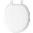 15EC Mayfair by Bemis Eden(TM) Round Cushioned Vinyl Soft Toilet Seat in White Featuring Stay·Tite(R) Seat Fastening System(TM), Easy·Clean(R), and DuraGuard(R)