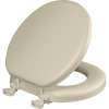 15EC Mayfair by Bemis Eden(TM) Round Cushioned Vinyl Soft Toilet Seat in Bone Featuring Stay·Tite(R) Seat Fastening System(TM), Easy·Clean(R), and DuraGuard(R)