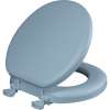 15EC Mayfair by Bemis Eden(TM) Round Cushioned Vinyl Soft Toilet Seat in Sky Blue Featuring Stay·Tite(R) Seat Fastening System(TM), Easy·Clean(R), and DuraGuard(R)