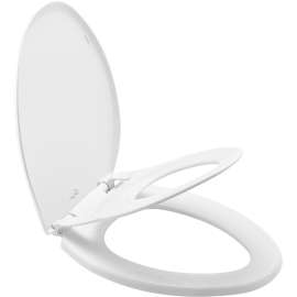 1881SLOW Mayfair by Bemis Little 2 Big(TM) Elongated Plastic Potty Training Toilet Seat in White Featuring Stay·Tite(R) Seat Fastening System(TM) and Whisper·Close(R)