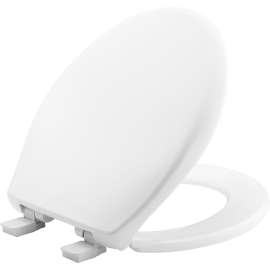 200E4B Bemis Affinity(R) Round Plastic Toilet Seat Featuring Stay·Tite(R) Seat Fastening System(TM), Whisper·Close(R), Easy·Clean(R), Precision·Fit(R) and Super·Grip(R) Bumpers