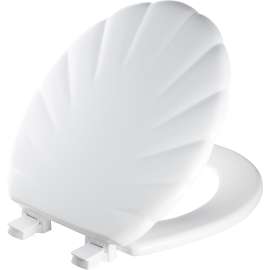 22ECA Mayfair by Bemis Shell(TM) Round Enameled Wood Toilet Seat in White Featuring Stay·Tite(R) Seat Fastening System(TM) and Easy·Clean(R)
