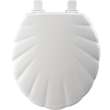 22ECA Mayfair by Bemis Shell(TM) Round Enameled Wood Toilet Seat in White Featuring Stay·Tite(R) Seat Fastening System(TM) and Easy·Clean(R)
