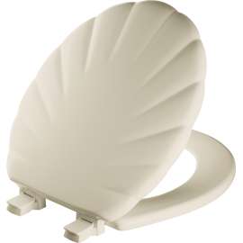 22ECA Mayfair by Bemis Shell(TM) Round Enameled Wood Toilet Seat in Bone Featuring Stay·Tite(R) Seat Fastening System(TM) and Easy·Clean(R)