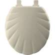 22ECA Mayfair by Bemis Shell(TM) Round Enameled Wood Toilet Seat in Bone Featuring Stay·Tite(R) Seat Fastening System(TM) and Easy·Clean(R)