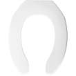 255SSC Church Elongated Plastic Toilet Seat in White with Self-Sustaining Check Hinges