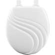 27ECA Mayfair by Bemis Swirl(TM) Round Enameled Wood Swirl Design Toilet Seat in White with Stay·Tite(R) Seat Fastening System(TM) and Easy·Clean(R)