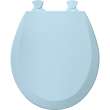 500EC Bemis Round Enameled Wood Closed Front with Cover in Dresden Blue Featuring Easy·Clean(R) Hinges