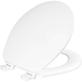 540EC Church Round Enameled Wood Toilet Seat in White Featuring Easy·Clean(R)