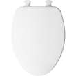 585EC Church Elongated Enameled Wood Toilet Seat in White with Easy·Clean(R) Hinges