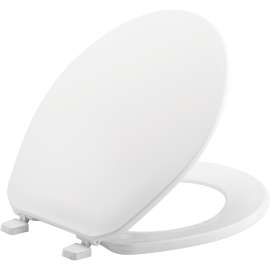 70TK Bemis Round Plastic Closed Front with Cover Toilet Seat with Top·Tite(R) Hinges
