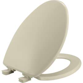 7300SLEC Bemis Elongated Plastic Toilet Seat in Bone Featuring Easy·Clean(R) and Whisper·Close(R)