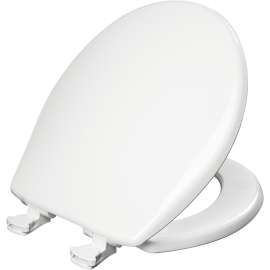 730EC Bemis Round Plastic Closed Front with Cover Toilet Seat in White Featuring Easy·Clean(R)