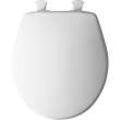 730EC Bemis Round Plastic Closed Front with Cover Toilet Seat in White Featuring Easy·Clean(R)