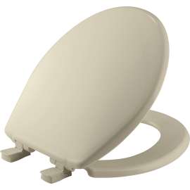 730SLEC Bemis Round Plastic Toilet Seat in Bone Featuring Easy·Clean(R) and Whisper·Close(R)