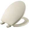 730SLEC Bemis Round Plastic Toilet Seat in Biscuit Featuring Easy·Clean(R) and Whisper·Close(R)