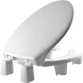 E82350TC Bemis Independence Steadfast(TM) Elongated Plastic Toilet Seat Featuring Stay·Tite(R) Commercial Fastening System(TM), DuraGuard(R), and Super·Grip(R) Bumpers