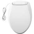 H1900NL Bemis Radiance(TM) Elongated Plastic Heated Toilet Seat in White Featuring Stay·Tite(R) Seat Fastening System(TM), Whisper·Close(R), Precision·Fit(R) and Super·Grip(R) Bumpers