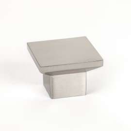 Knob 1-9/16 x 1-9/16 in Brushed Nickel