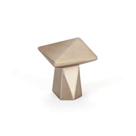 Knob 1-3/16 x 1-3/16 in Modern Bronze