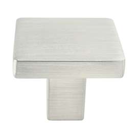 Contemporary Advantage One 1-1/8-in x 1-1/8-in Square Knob, Brushed Nickel 0949-1BPN-P