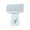 Swagger 1-3/16-in x 1-3/16-in Square Knob, Polished Chrome 2325-1026-P