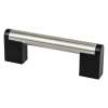 Studio Remix 96mm CC Brushed Nickel and Matte Black Pull