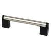 Studio Remix 128mm CC Brushed Nickel and Matte Black Pull