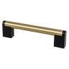 Studio Remix 128mm CC Modern Brushed Gold and Matte Black Pull