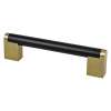 Studio Remix 128mm CC Matte Black and Modern Brushed Gold Pull