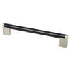 Studio Remix 192mm CC Matte Black and Brushed Nickel Pull
