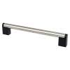 Studio Remix 192mm CC Brushed Nickel and Matte Black Pull