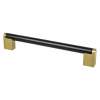 Studio Remix 192mm CC Matte Black and Modern Brushed Gold Pull