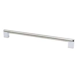 Studio Remix 12 inch CC Brushed Nickel and Polished Chrome Appliance Pull