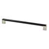 Studio Remix 12 inch CC Matte Black and Brushed Nickel Appliance Pull