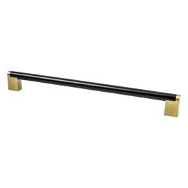 Studio Remix 12 inch CC Matte Black and Modern Brushed Gold Appliance Pull