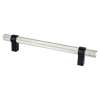 Radial Reign 160mm CC Brushed Nickel Bar and Matte Black Posts Pull