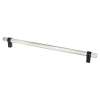 Radial Reign 12 inch CC Brushed Nickel Bar and Matte Black Posts Appliance Pull