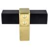 Rivet Rebel Matte Black Bar and Modern Brushed Gold Post Knob