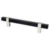 Rivet Rebel 128mm CC Matte Black Bar and Brushed Nickel Posts Pull