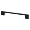 Transitional Advantage Four 160mm CC Matte Black Rectangle Pull