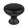 Traditional Advantage Four Matte Black Mushroom Knob