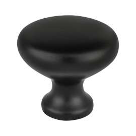 Traditional Advantage Four Matte Black Mushroom Knob