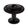 Traditional Advantage Three Matte Black Button Knob