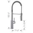 Catris Semi-Pro Pull-Down Dual-Spray Kitchen Faucet - Chrome, 401917