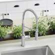 Catris Semi-Pro Pull-Down Dual-Spray Kitchen Faucet - PVD Steel, 401918