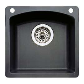 Bar Sink 2-Hole, Silgranit II in Anthracite